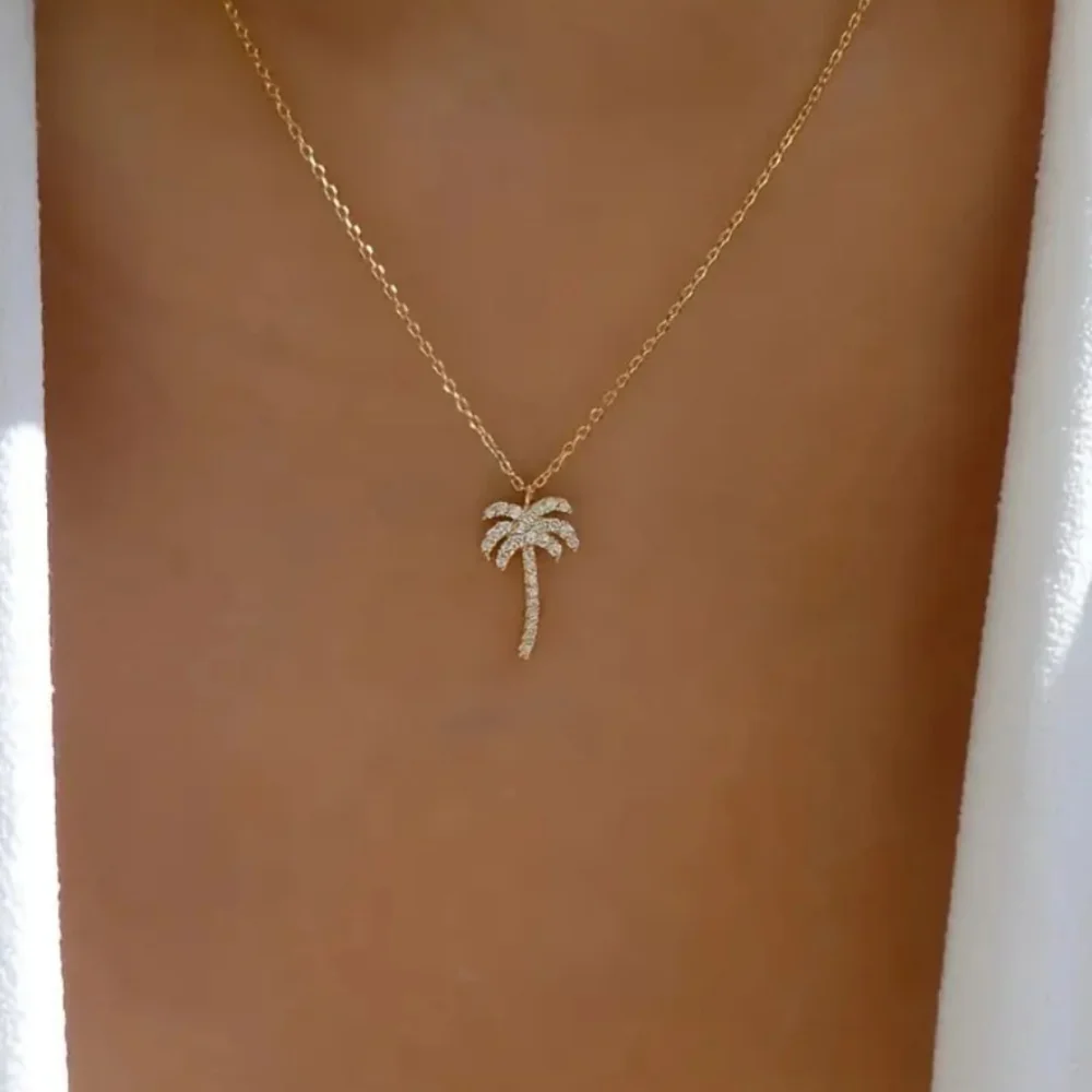 Gold Palm Tree Necklace